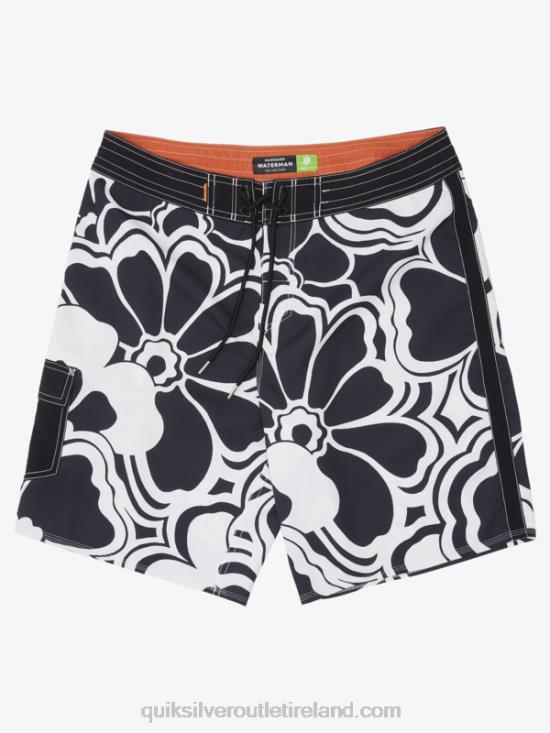 Men Quiksilver Waterman Throwback Print 19 Boardshorts N02TD1436 black throwback