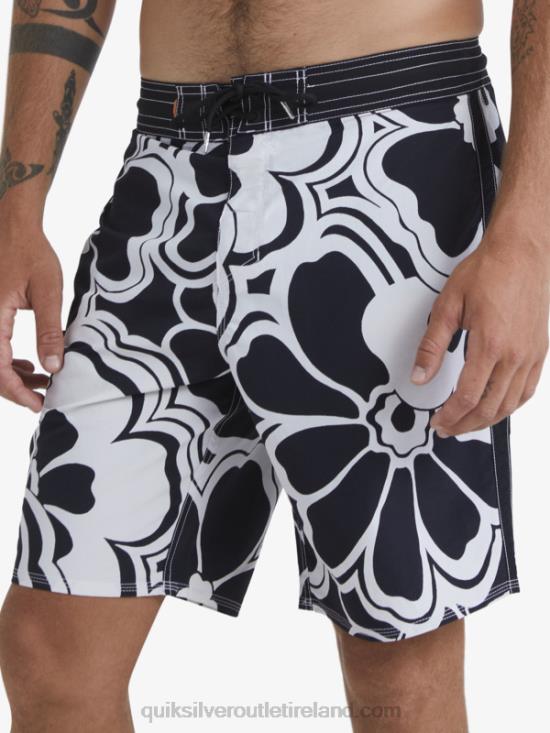 Men Quiksilver Waterman Throwback Print 19 Boardshorts N02TD1436 black throwback