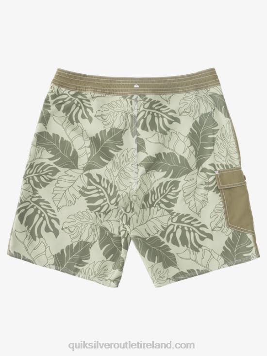 Men Quiksilver Waterman Throwback Print 2 19 Boardshorts N02TD850 tea throwback