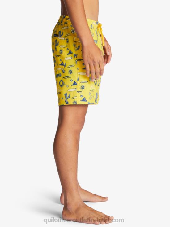 Men Quiksilver x Pacifico 17 Volleys N02TD1763 yellow pacifico quik volley