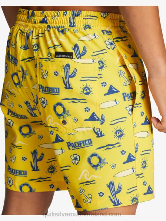 Men Quiksilver x Pacifico 17 Volleys N02TD1763 yellow pacifico quik volley