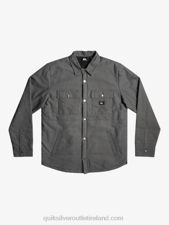 Men Quiksilver Downrail Canvas Chore Jacket N02TD1566 iron gate