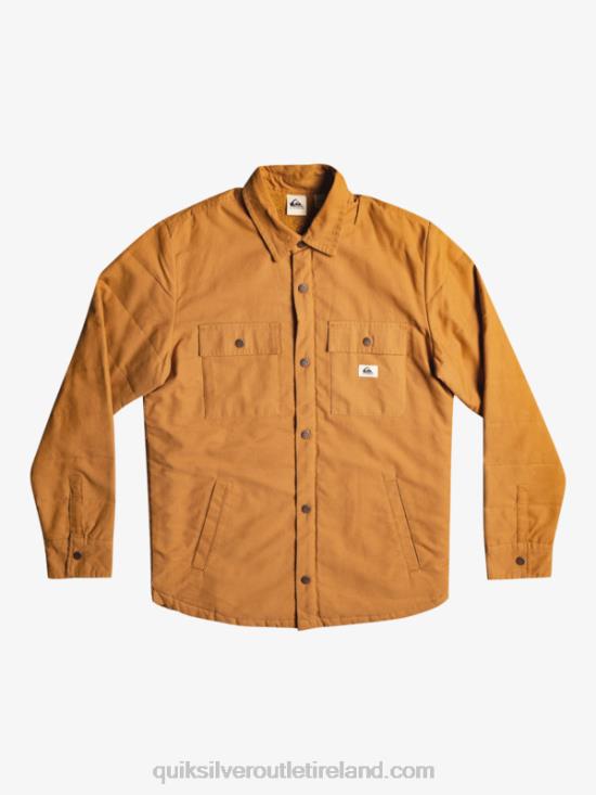 Men Quiksilver Downrail Canvas Chore Jacket N02TD1567 brown sugar