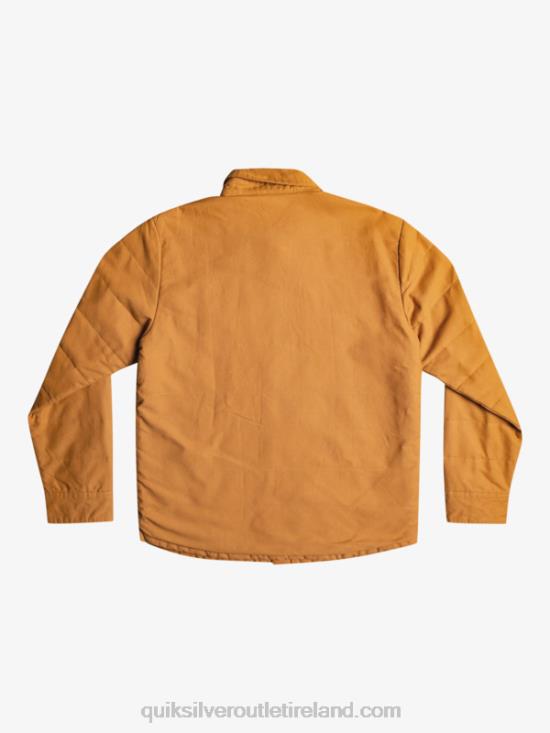 Men Quiksilver Downrail Canvas Chore Jacket N02TD1567 brown sugar