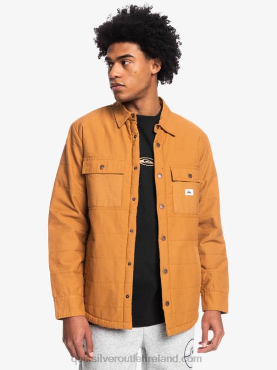 Men Quiksilver Downrail Canvas Chore Jacket N02TD1567 brown sugar