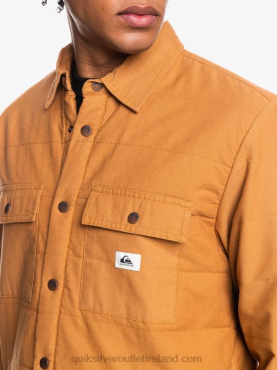 Men Quiksilver Downrail Canvas Chore Jacket N02TD1567 brown sugar