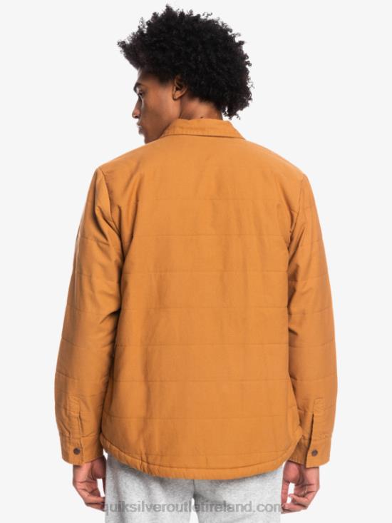 Men Quiksilver Downrail Canvas Chore Jacket N02TD1567 brown sugar
