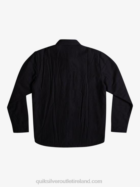 Men Quiksilver Downrail Canvas Chore Jacket N02TD1568 black