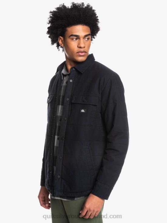 Men Quiksilver Downrail Canvas Chore Jacket N02TD1568 black