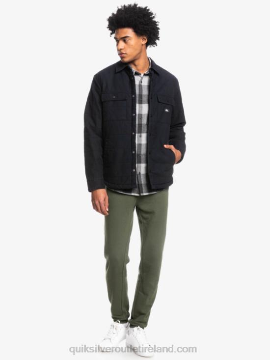 Men Quiksilver Downrail Canvas Chore Jacket N02TD1568 black