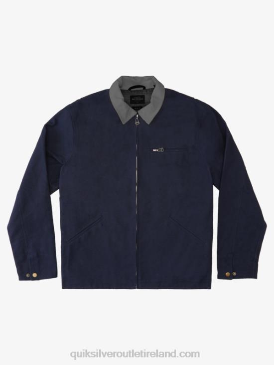 Men Quiksilver Waterman Wave Chore Workwear Jacket N02TD1177 odyssey gray