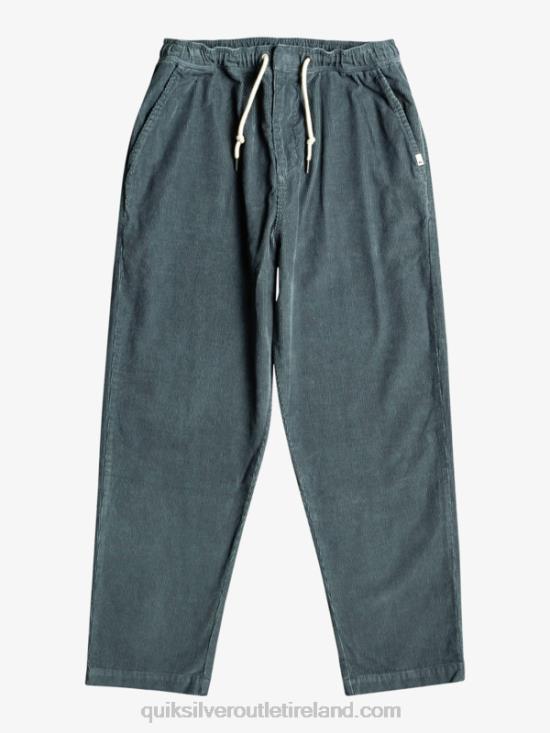 Men Quiksilver Cord Beach Cruiser Corduroy Pants N02TD921 dark slate