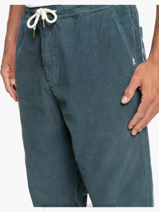 Men Quiksilver Cord Beach Cruiser Corduroy Pants N02TD921 dark slate