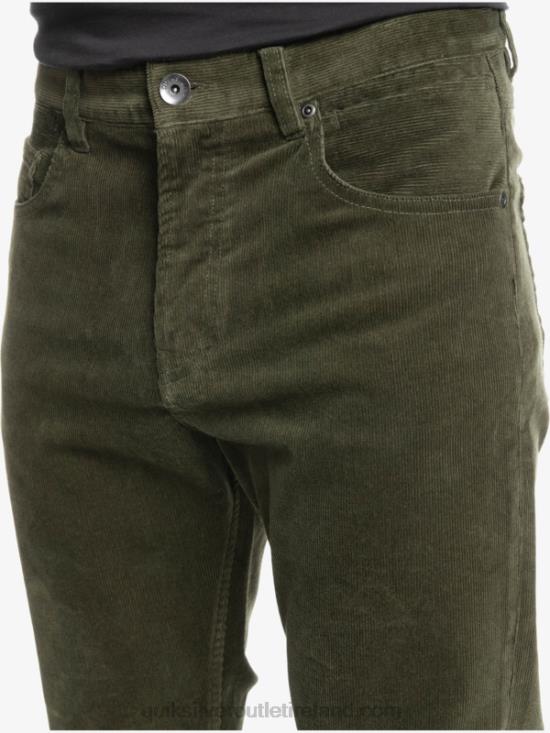 Men Quiksilver Kracker Cord Corduroy Pants N02TD1549 grape leaf