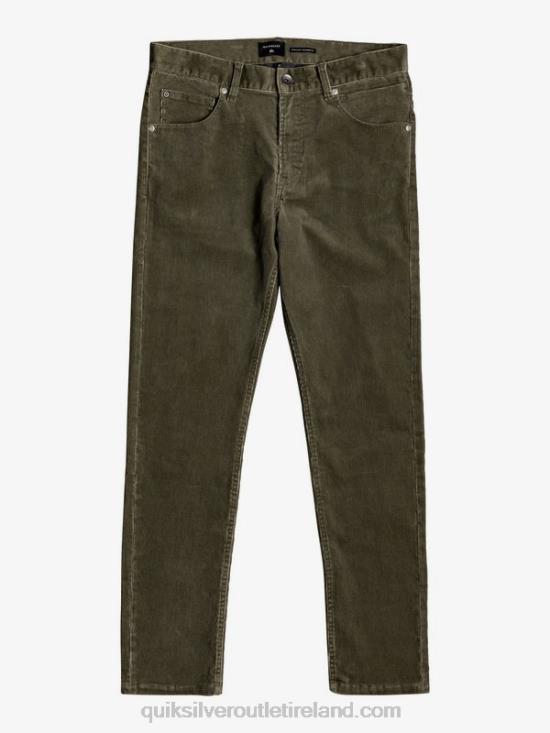 Men Quiksilver Kracker Straight Fit Corduroy Pants N02TD1606 kalamata