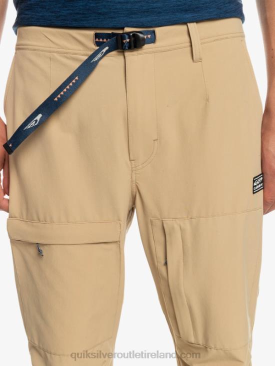 Men Quiksilver Sea Bed Cargo Pants N02TD1846 tannin