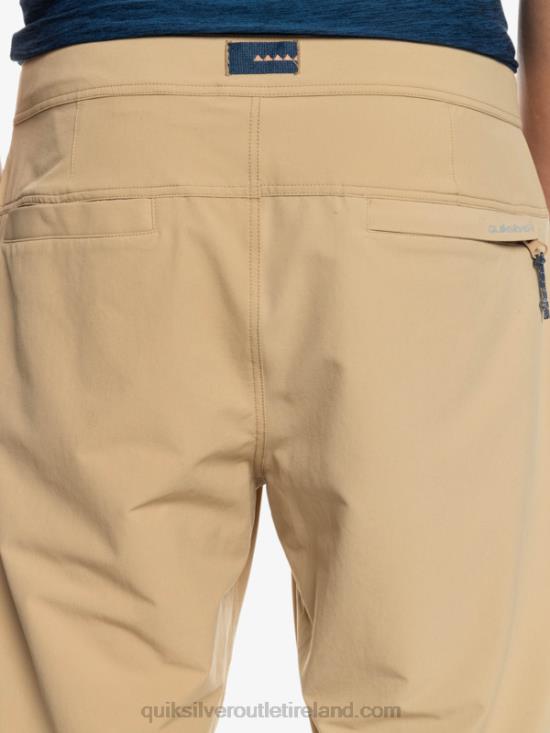 Men Quiksilver Sea Bed Cargo Pants N02TD1846 tannin