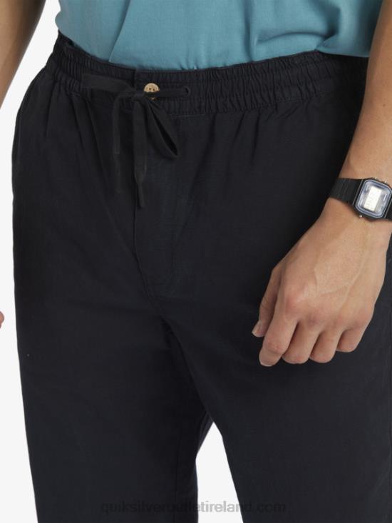 Men Quiksilver Waterman After Surf Pants N02TD791 black