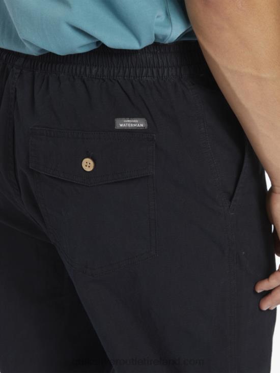 Men Quiksilver Waterman After Surf Pants N02TD791 black
