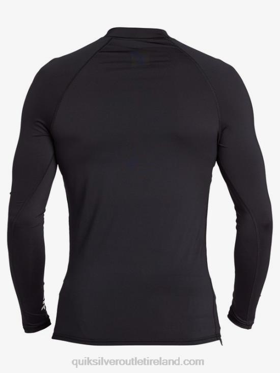 Men Quiksilver All Time Long Sleeve UPF 50 Rashguard N02TD1430 black