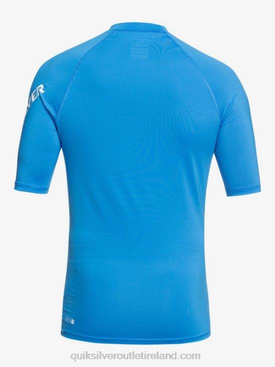 Men Quiksilver All Time Short Sleeve UPF 50 Rashguard N02TD1259 blithe