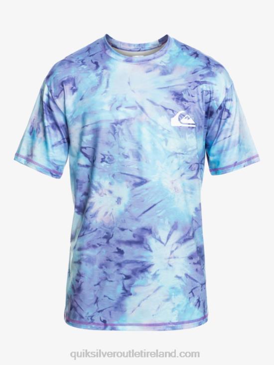 Men Quiksilver Digital Session UPF 50 Short Sleeve Surf Tee N02TD1085 sky blue
