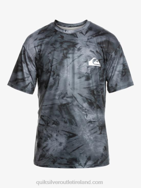 Men Quiksilver Digital Session UPF 50 Short Sleeve Surf Tee N02TD1086 black