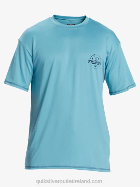 Men Quiksilver Hawaii Big Bite UPF 50 Short Sleeve Surf Tee N02TD880 delphinium blue