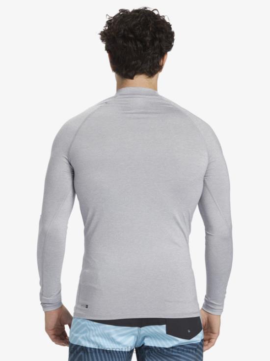 Men Quiksilver Hawaii Double Down UPF 50 Long Sleeve Surf Tee N02TD1106 sleet heather