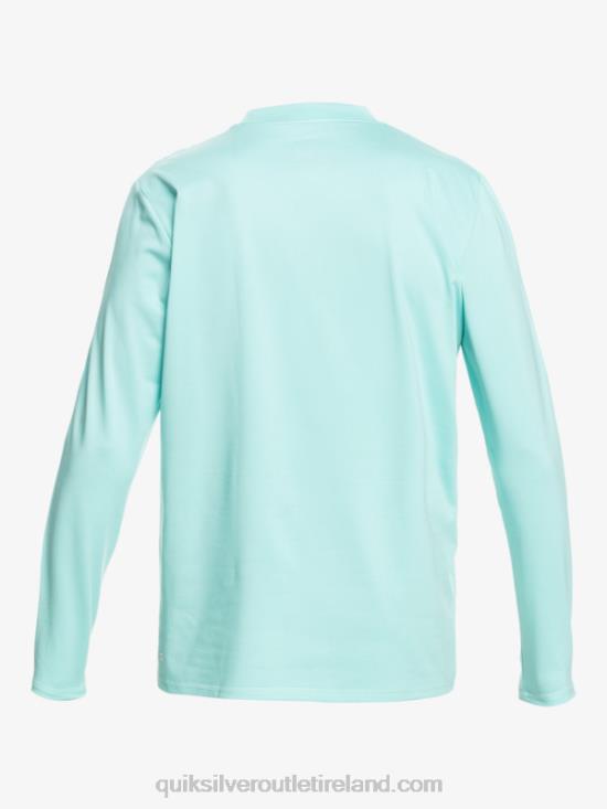 Men Quiksilver Heritage Heather Long Sleeve UPF 50 Surf Tee N02TD1468 angel blue heather