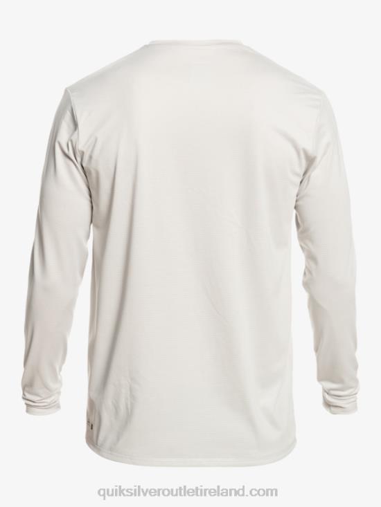 Men Quiksilver Heritage Heather Long Sleeve UPF 50 Surf Tee N02TD1469 gray violet heather