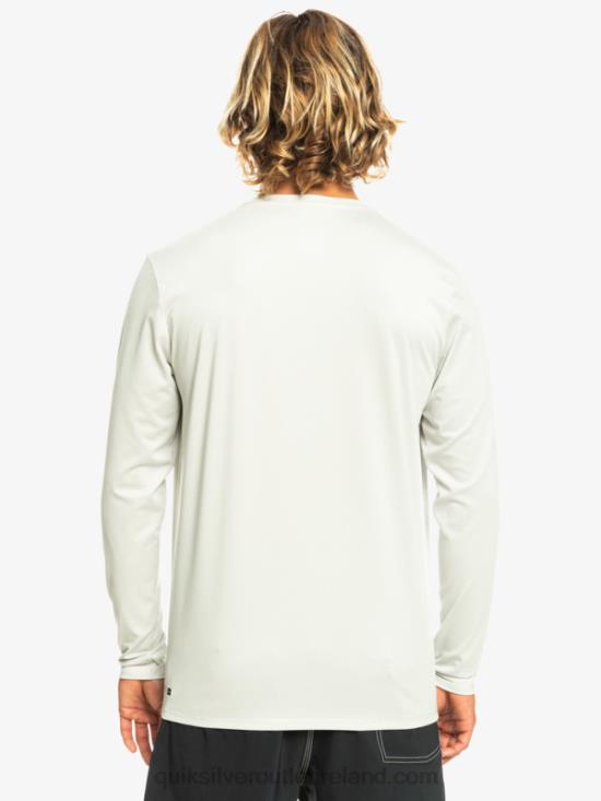 Men Quiksilver Heritage Heather Long Sleeve UPF 50 Surf Tee N02TD1469 gray violet heather