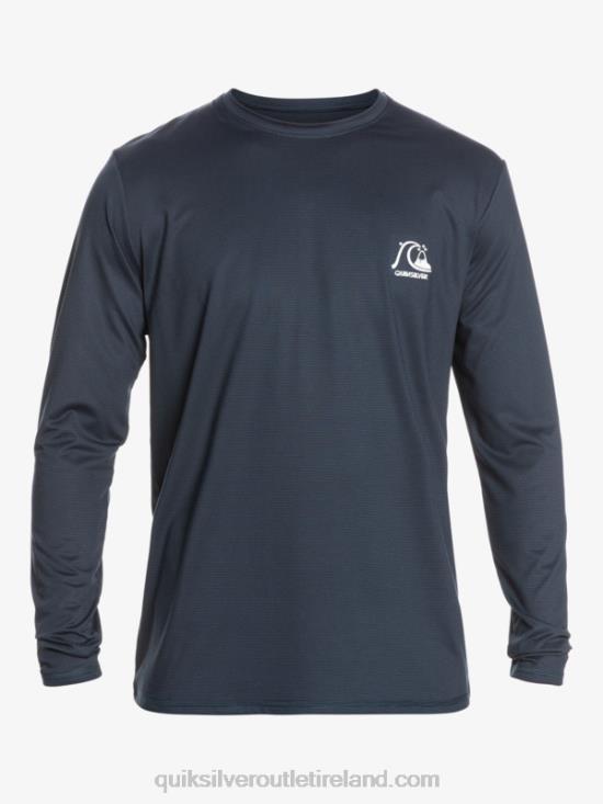 Men Quiksilver Heritage Heather Long Sleeve UPF 50 Surf Tee N02TD1470 midnight navy heather