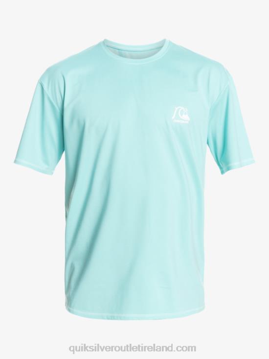 Men Quiksilver Heritage Heather Short Sleeve UPF 50 Surf T-Shirt N02TD1128 angel blue heather