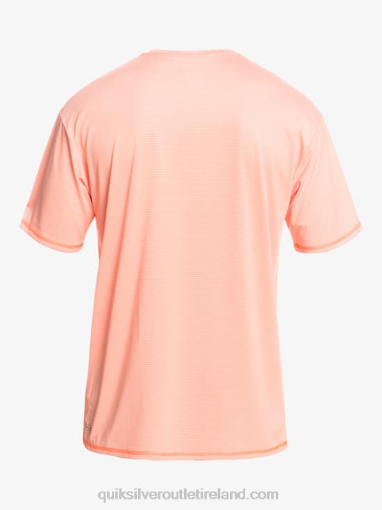 Men Quiksilver Heritage Heather Short Sleeve UPF 50 Surf T-Shirt N02TD1130 fresh salmon heather
