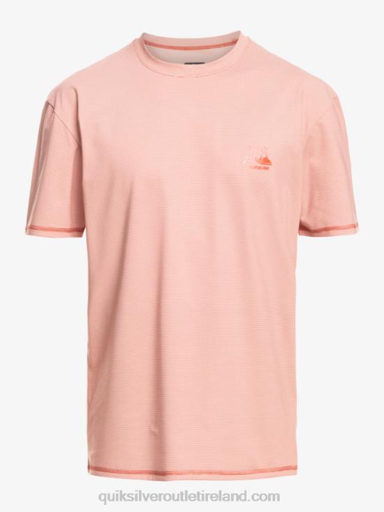 Men Quiksilver Heritage Heather Short Sleeve UPF 50 Surf T-Shirt N02TD1135 hot sauce heather