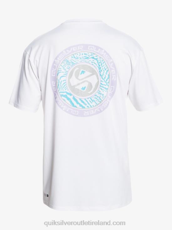 Men Quiksilver Mix Session UPF 50 Short Sleeve Surf Tee N02TD315 snow white