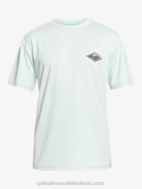 Men Quiksilver Mix Short Sleeve UPF 50 Surf Tee N02TD1809 blue grey