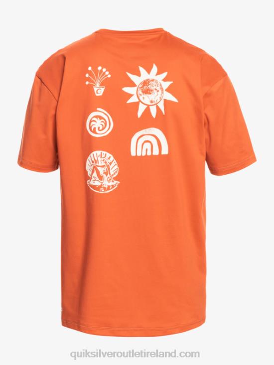 Men Quiksilver Mix Short Sleeve UPF 50 Surf Tee N02TD1810 hot sauce