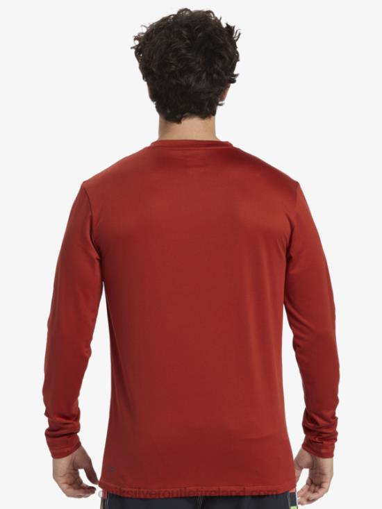 Men Quiksilver Omni Session Long Sleeve Upf 50 Surf T-Shirt N02TD403 red ochre