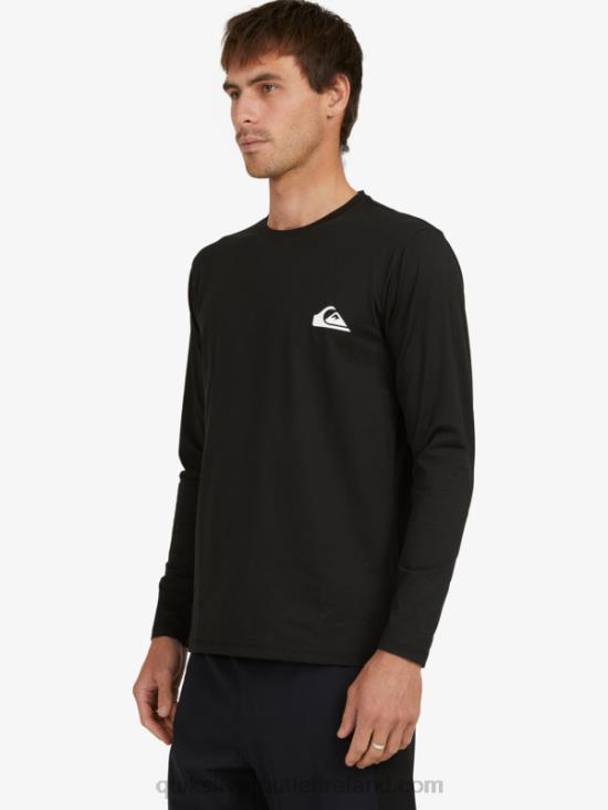 Men Quiksilver Omni Session Long Sleeve Upf 50 Surf T-Shirt N02TD406 black