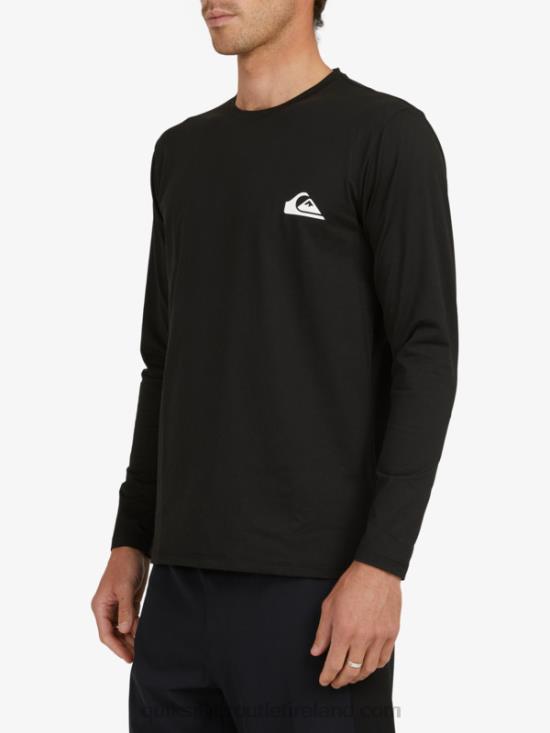Men Quiksilver Omni Session Long Sleeve Upf 50 Surf T-Shirt N02TD406 black