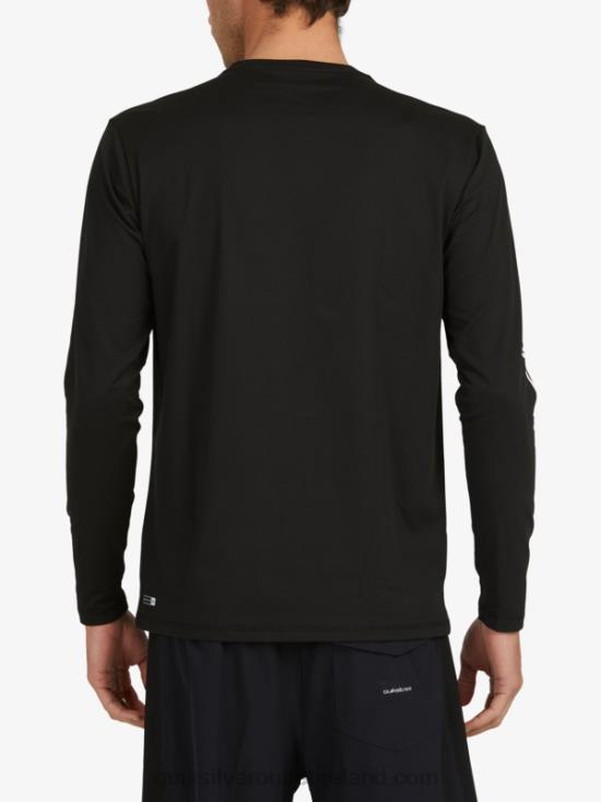 Men Quiksilver Omni Session Long Sleeve Upf 50 Surf T-Shirt N02TD406 black