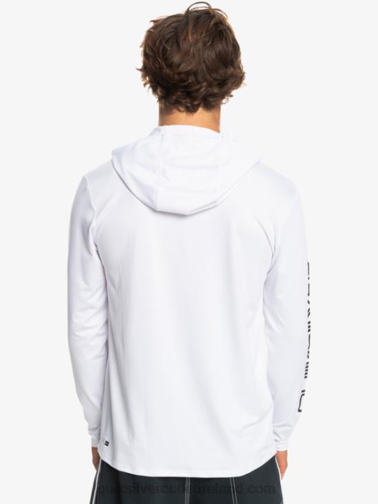 Men Quiksilver Omni Session UPF 50 Long Sleeve Surf Tee N02TD769 white