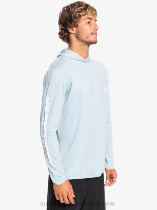 Men Quiksilver Omni Session UPF 50 Long Sleeve Surf Tee N02TD771 celestial blue