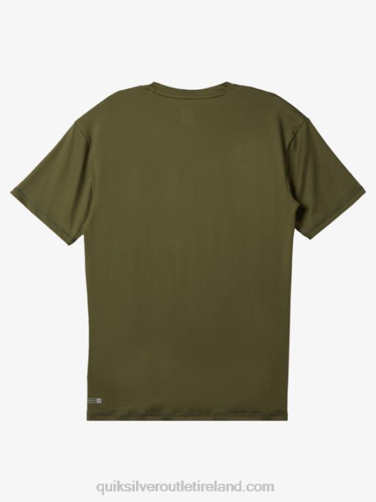 Men Quiksilver Omni Session UPF 50 Short Sleeve Surf Tee N02TD538 four leaf clover