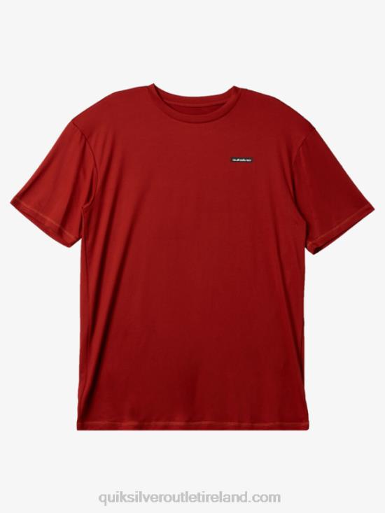 Men Quiksilver Omni Session UPF 50 Short Sleeve Surf Tee N02TD539 red ochre