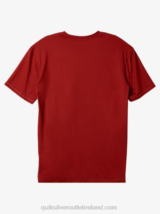 Men Quiksilver Omni Session UPF 50 Short Sleeve Surf Tee N02TD539 red ochre