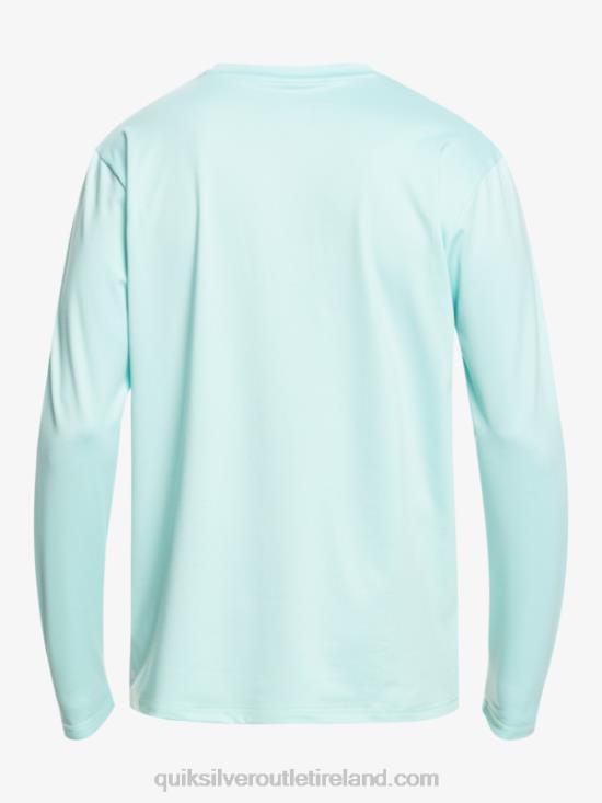 Men Quiksilver Solid Streak Long Sleeve UPF 50 Surf Tee N02TD846 angel blue