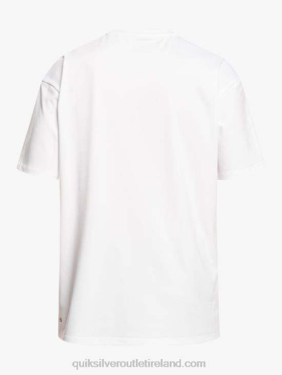 Men Quiksilver Solid Streak Short Sleeve UPF 50 Surf Tee N02TD881 white